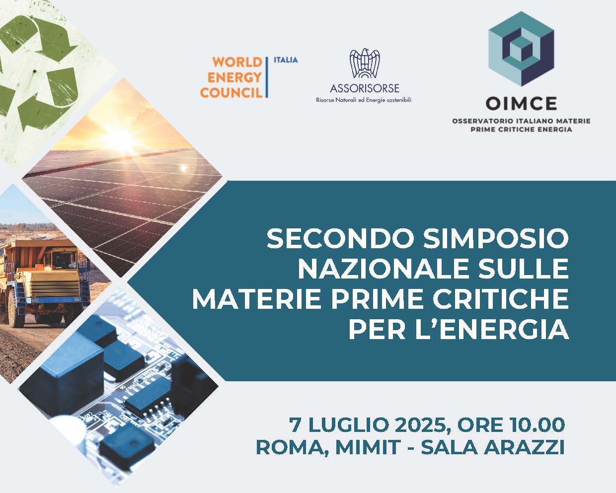 Locandina Secondo Simposio Nazionale sulle Materie Prime Critiche per l'Energia