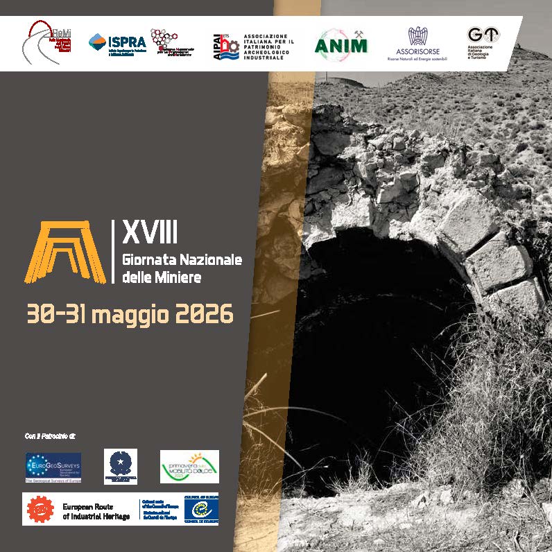locandina della XVIII Giornata Nazionale delle Miniere, 30-31 maggio 2026
